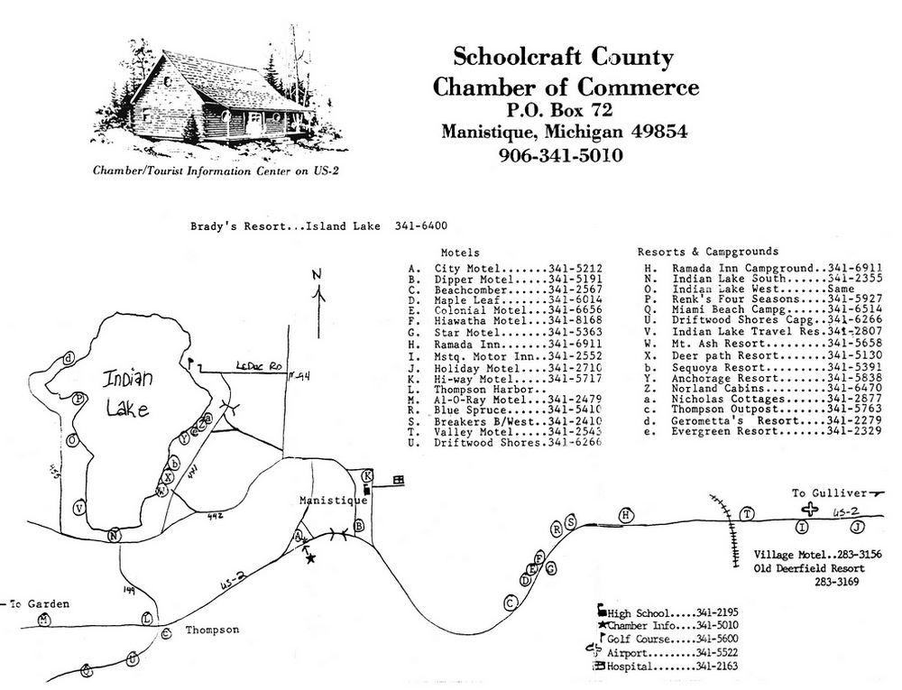 Econo Lodge Lakeshore (Maple Leaf Motel) - Handy Map Of Manistique Area Motels